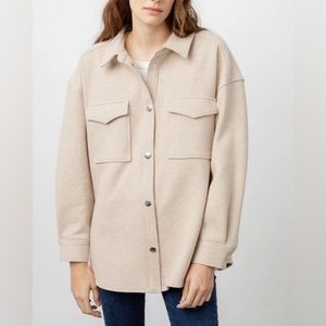 Vegan suede oversized tan shacket L